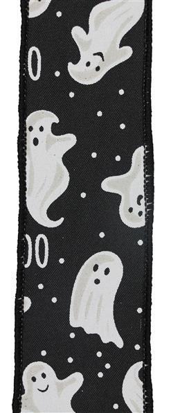 RGE181302    1.5" x 10yd Ghosts/Boo    Black/White