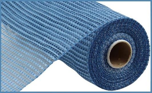 RE8900E5   10" x 10yd Horizontal Wide Stripe Mesh  Smoke Blue