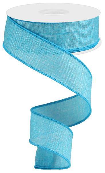 RG01880A2   1.5"X10YD Shiny Royal Burlap Turquoise