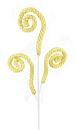 63245YW   27" Checker Spiral Curl Spray X3     Yellow