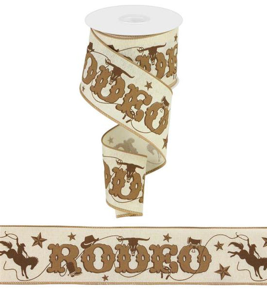 RGC1885C2 2.5"X10 YD Rodeo on Royal Cream/Tan/Brown
