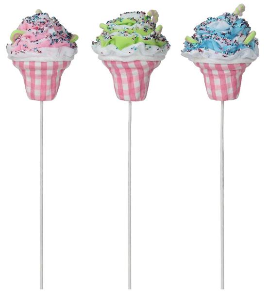 XS1081    23"L Cupcake Spray    Lime/Pink/Blue