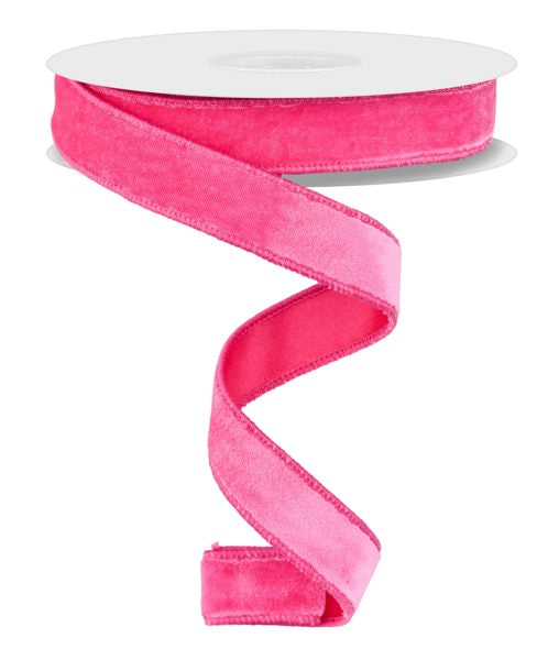 RGE765811  7/8" x 10yd Deluxe Velvet/Satin Backing Hot Pink