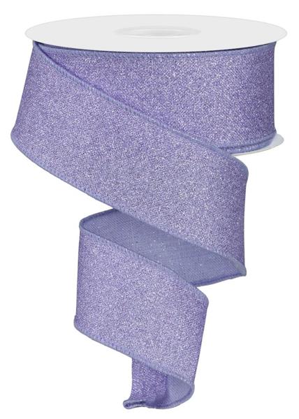 RGE138013  1.5" x 10yd Fine Glitter On Royal Lavender