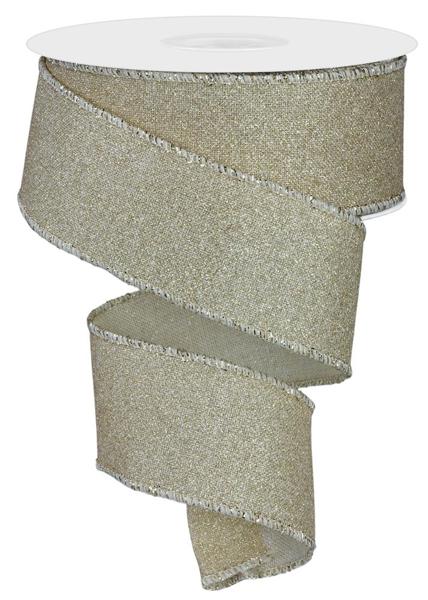 RGE1380YH     1.5" x 10yd Fine Glitter On Royal   Light Gold
