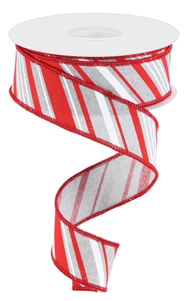 RGC158410 1.5"X10yd Peppermint Stripes/Royal Lt Grey/Red/White