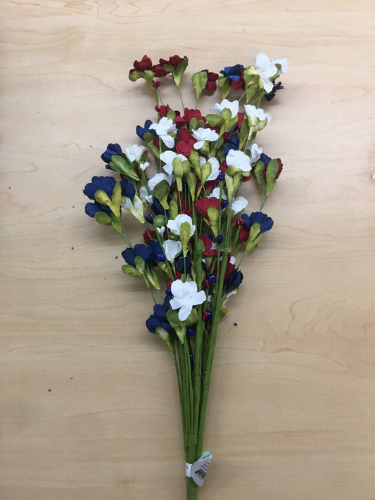 MTF24590  23" Wild Summer Blossom Bundle Blue/Red/White