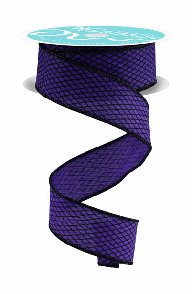 RGF169823   1.5"X10YD   Mini Harlequin   Purple/Black