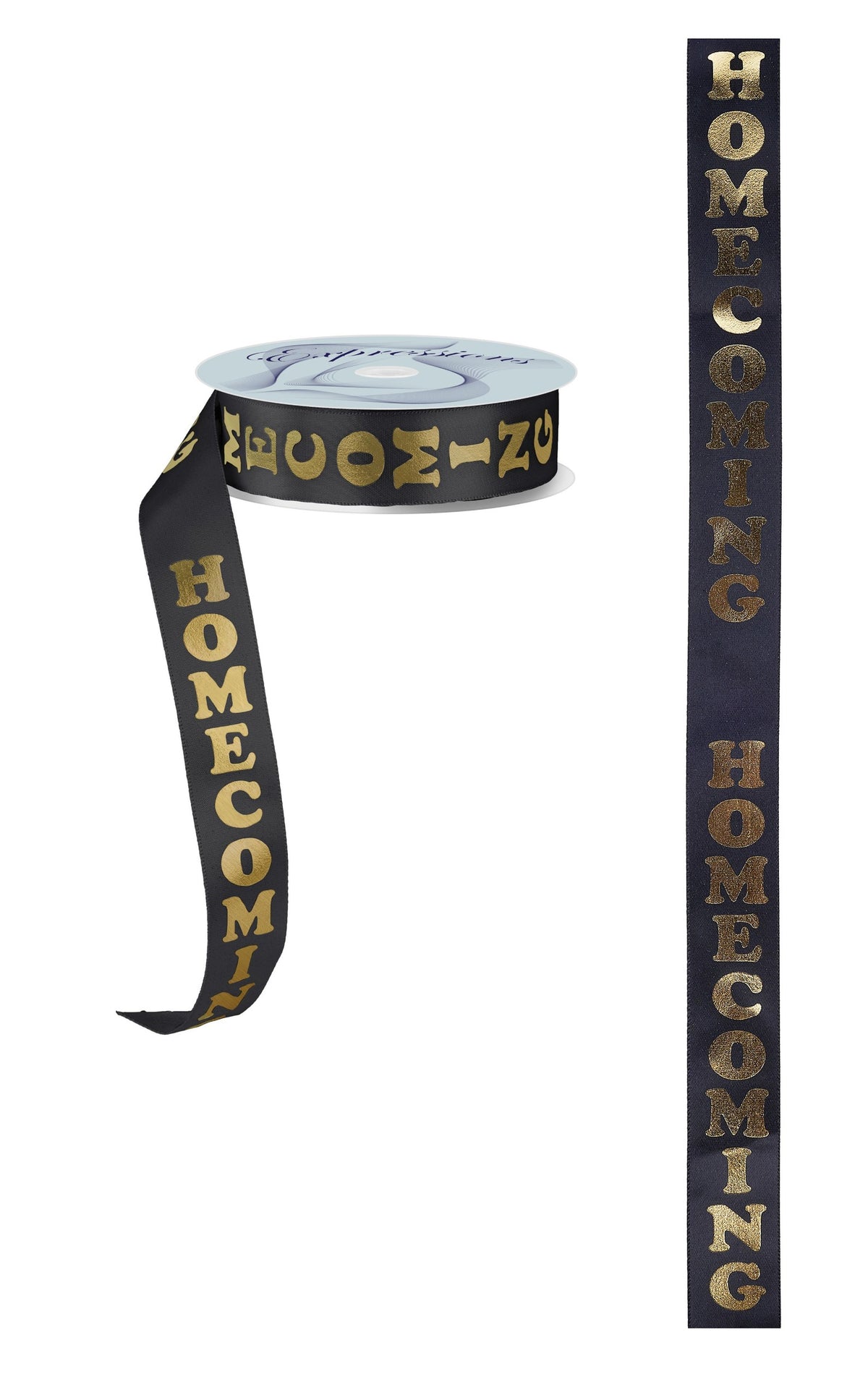 RJ308896       1" x 25yd Homecoming      Black/Gold