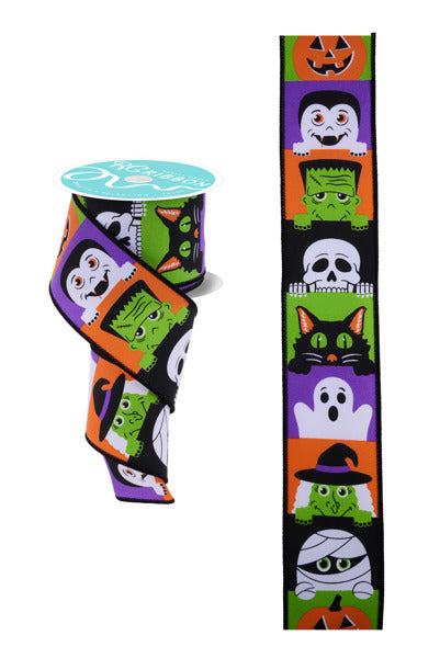 RGF1632RT   2.5" x 10yd Peek A Boo Halloween   White/Multi