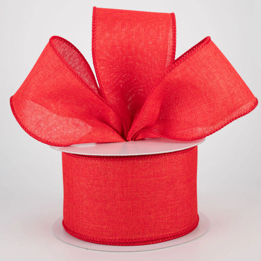 RG0188124  2.5"X10yd Shiny Solid Canvas Red